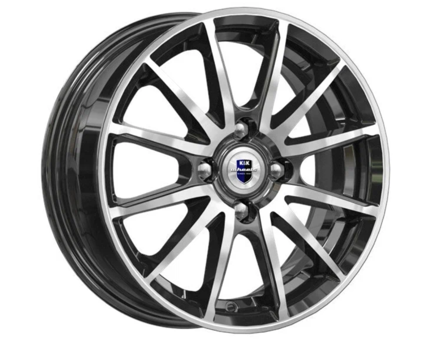 Диск КиК Квант (КС960) 5,5/14 4/98 ET35 d58,5 Алмаз черный  фото 1