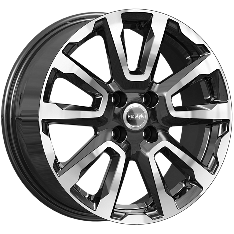 Диск КиК iFree Original Vesta Cross (КС1026) 6,5/16 4/100 ET43 d60,1 Алмаз черный фото 1